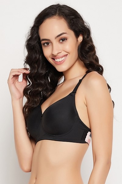 Buy Padded Non-Wired Full Cup Multiway Side Open T-shirt Bra in Black  Online India, Best Prices, COD - Clovia - BR2367P13
