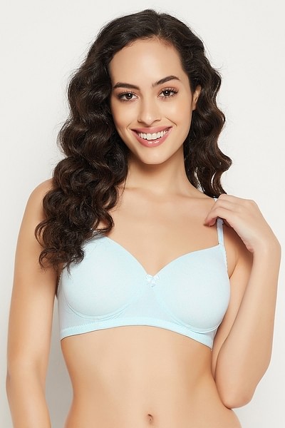 Buy Padded Non-Wired Full Cup Multiway T-shirt Bra in Baby Blue Online India,  Best Prices, COD - Clovia - BR0935L03