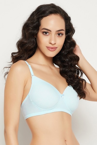 Buy Padded Non-Wired Full Cup Strawberry Print Multiway T-shirt Bra in Baby  Blue - Cotton Online India, Best Prices, COD - Clovia - BR2395S03