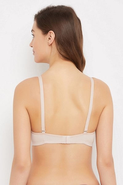 Buy Padded Non-Wired Full Coverage Multiway T-Shirt Bra in Skin Colour  Online India, Best Prices, COD - Clovia - BR0738J24