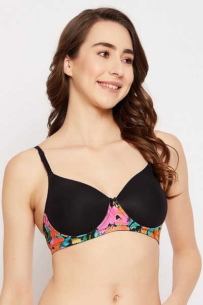 Buy Padded Underwired Full Cup Multiway T-shirt Bra in Black