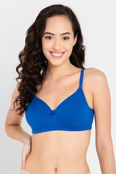Buy Padded Non-Wired Full Cup Multiway T-shirt Bra in Cobalt Blue - Cotton  Online India, Best Prices, COD - Clovia - BR1049H08
