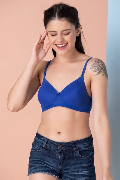 Clovia Padded Nonwired Full Cup Multiway Bra In Electric Blue Lace at Rs  808.00, कप ब्रा - Suncloud Systems, Rajapalayam