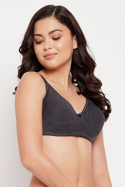 Buy Lightly Padded Non-Wired Full Cup Multiway T-shirt Bra in Grey