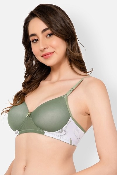 Buy Padded Non-Wired Full Cup Multiway T-shirt Bra in Mint Green Online  India, Best Prices, COD - Clovia - BR1897G11