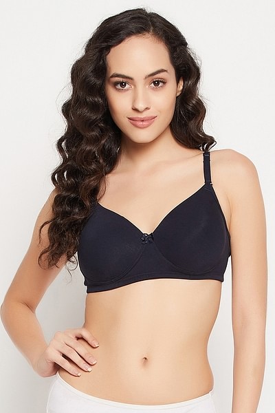 clovia womens cotton rich padded non wired push up multiway t shirt bra  br1394p03 blue 36c Best Price in India as on 2024 March 11 - Compare prices  & Buy clovia womens