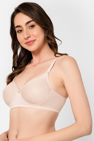 Buy Padded Non-Wired Full Cup Multiway T-shirt Bra in Off-White