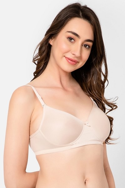 Buy Padded Non-Wired Full Cup Multiway T-shirt Bra in Off-White