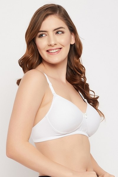 Buy Padded Non-Wired Full Cup Multiway T-shirt Bra in White