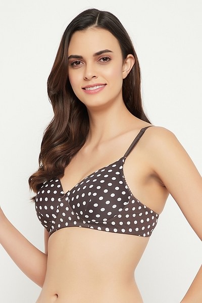 Plus Size Light Brown Seamless Padded Non-Wired Bralette
