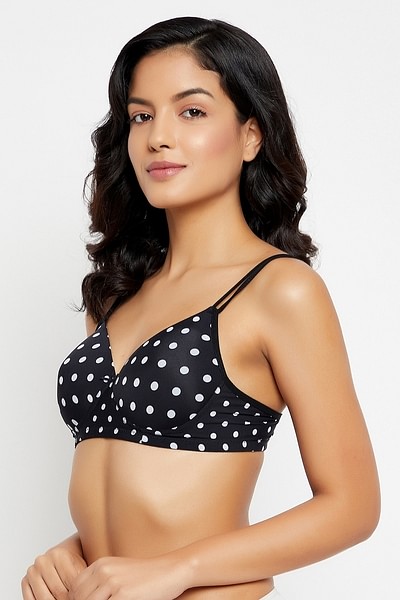 Pink And White Polka Dotted Nano Single Hook Bra, Size: 28-40 at best price  in Delhi