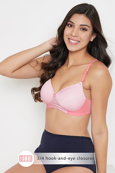 Buy Padded T-Shirt Bra with Hook and Eye Closure