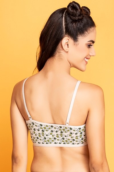 Buy Padded Non-Wired Polka Print Teen Bra in Light Green - Cotton Online  India, Best Prices, COD - Clovia - BB0020R11