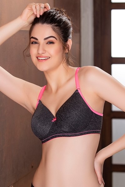 Buy Padded Non-Wired Full Cup Multiway T-shirt Bra in Dark Grey Online  India, Best Prices, COD - Clovia - BR1804C05