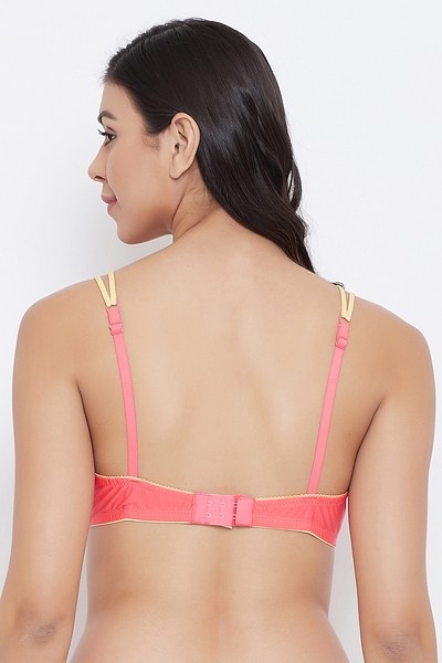 Buy Padded Non-Wired Full Cup T-shirt Bra in Dark Pink Online