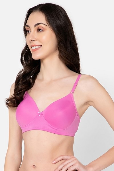 Buy Clovia Padded Non-Wired Full Cup T-Shirt Bra In Lavender Online