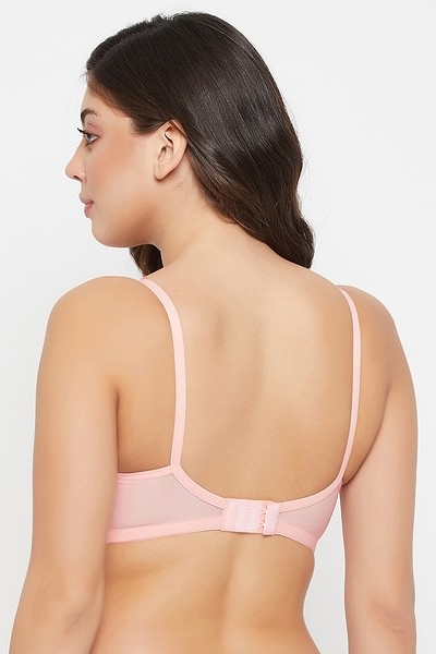 Buy Clovia Padded Non-Wired Full Cup Striped Multiway T-shirt Bra in Peach  Colour Online at Best Prices in India - JioMart.