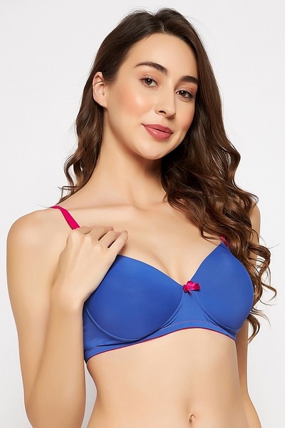 Buy Padded Non-Wired Full Cup Multiway Bra in Royal Blue Online India, Best  Prices, COD - Clovia - BR2059P08