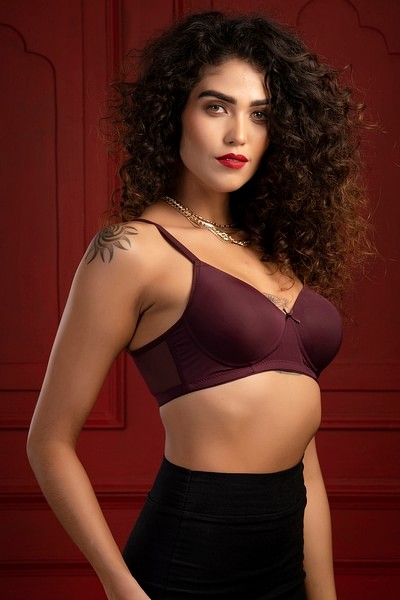 Cotton Blend T-Shirt Imported Push Up Bra, Plain at Rs 155/piece in Delhi