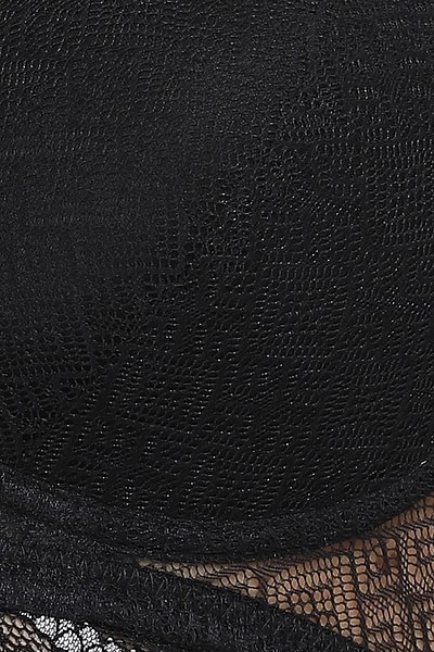 Buy Padded Non-Wired Halter Neck Longline Bralette in Black - Lace