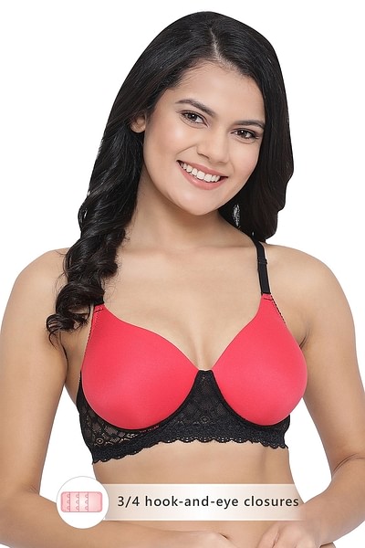 Buy Padded Non-Wired Multiway Bridal Bra in Red Online India, Best