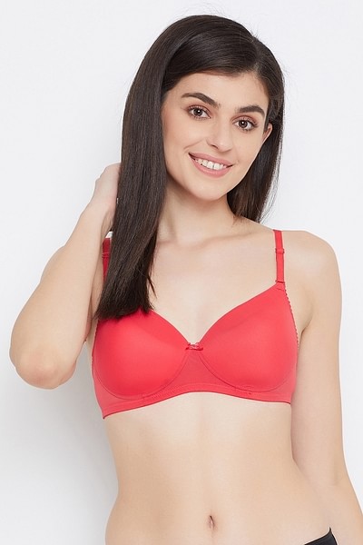 Buy Padded Non-Wired Full Cup Multiway T-Shirt Bra in Hot Pink Online India,  Best Prices, COD - Clovia - BR2031A14