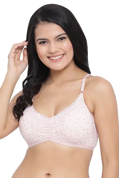 Clovia Pink Polka Dot Teen Bra