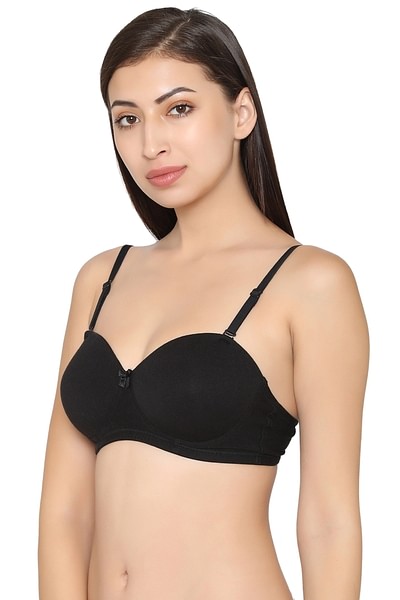 Buy Padded Underwired T-Shirt Strapless Bra with Transparent Back - Cotton  Online India, Best Prices, COD - Clovia - BR1499R13