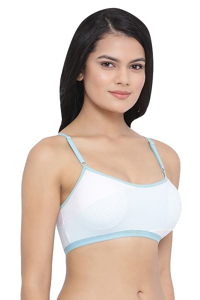 Buy Padded Non-Wired Full Coverage Striped Teen Bra in Light Purple -  Cotton Online India, Best Prices, COD - Clovia - BB0022P12