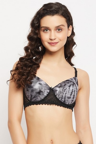 Padded Non-Wired Full Cup Tie-Dye Print Multiway T-shirt Bra in