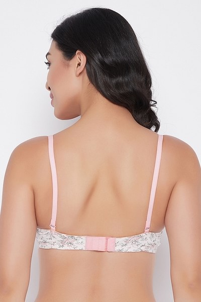 Buy Padded Underwired Demi Cup Floral Print Strapless Balconette Bra in  White Online India, Best Prices, COD - Clovia - BR1679P18