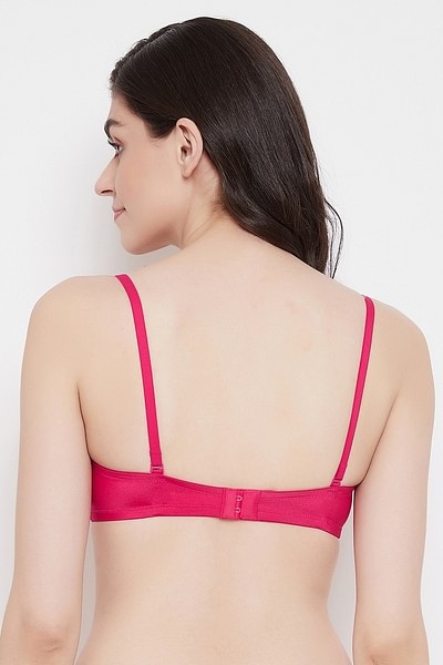 Buy Padded Underwired Demi Cup Strapless T-shirt Bra with Transparent Straps  & Band in Peach Colour Online India, Best Prices, COD - Clovia - BR1925P34