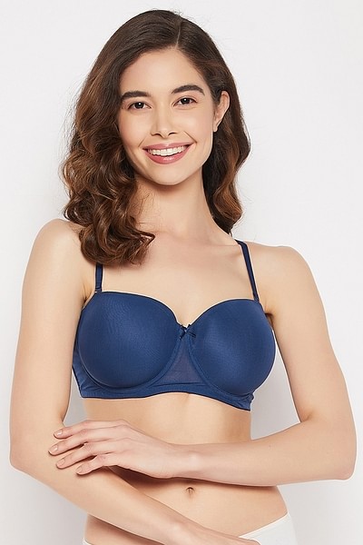Buy Clovia Women's Lace Padded Underwired Full Cup Strapless