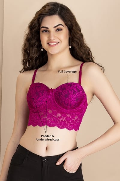 pink padded bralette
