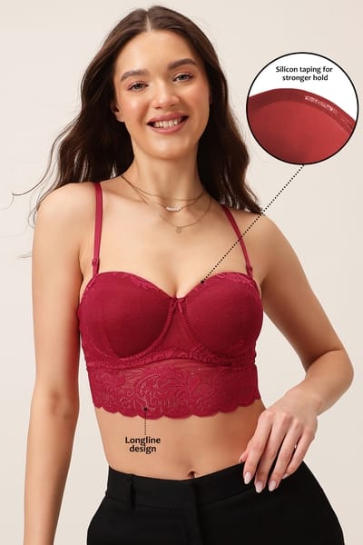 red lace bralette top