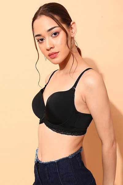 Buy Padded Underwired Full Cup Multiway T-shirt Bra in Black