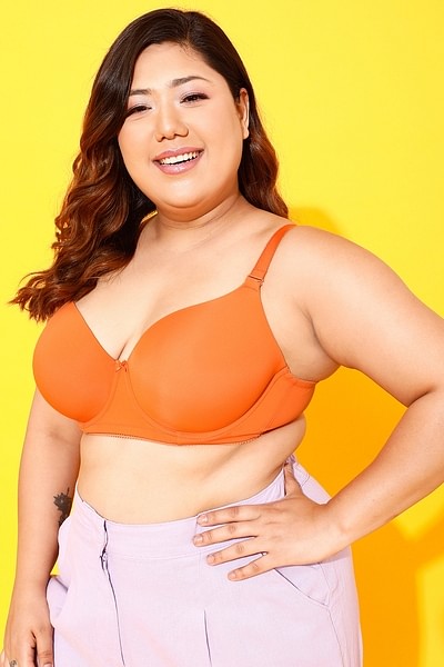 Buy Padded Underwired Full Cup Multiway T-shirt Bra in Rust Orange