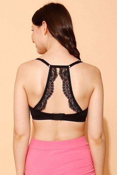 Buy Padded Underwired Full Cup Racerback T-shirt Bra in Black