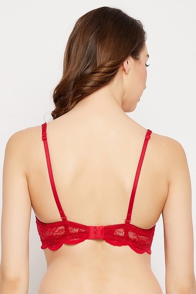 Red Balconette Bras - Buy Best Red Color Balconette Bra Online In India