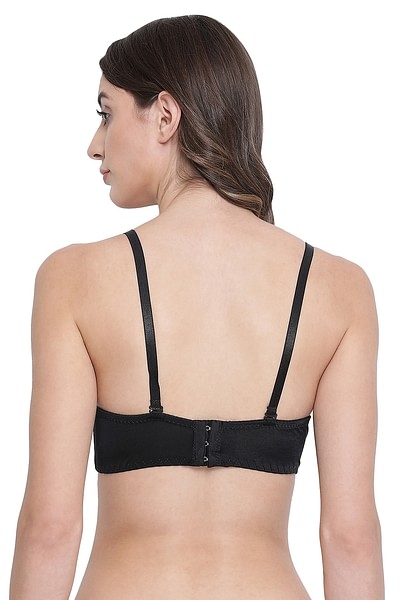 Buy Level 2 Push-Up Underwired Demi Cup Multiway Bra in Black - Lace Online  India, Best Prices, COD - Clovia - BR1992P13