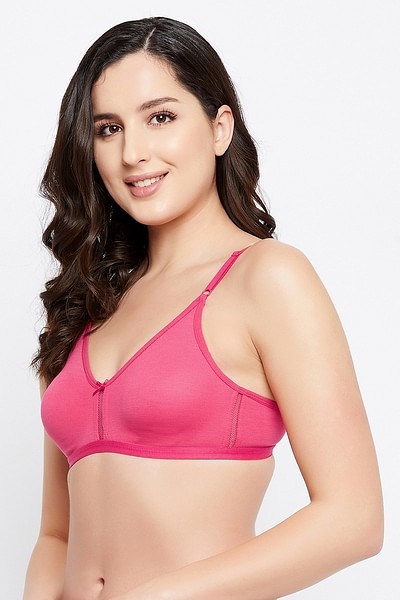 Buy Smoothie Non-Padded Non-Wired Full Coverage Bra in Hot Pink - Cotton  Rich Online India, Best Prices, COD - Clovia - BR0638P14