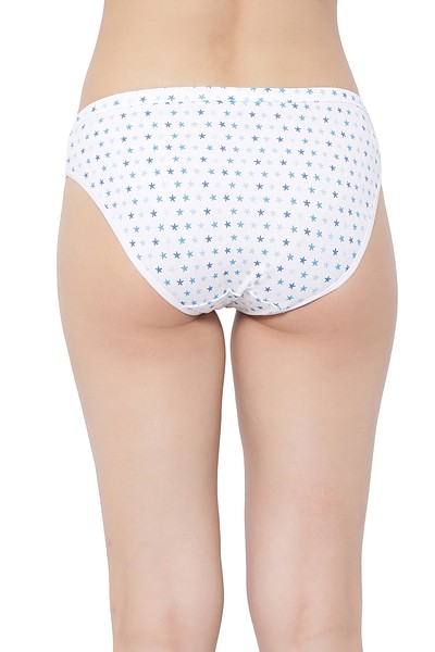 Buy Low Waist Star Print Bikini Panty in White - Cotton Online India, Best  Prices, COD - Clovia - PN3529A18
