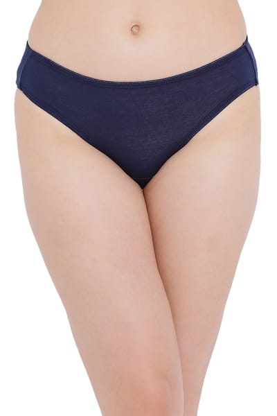 Clovia Low Waist Bikini Panty in Navy - Cotton