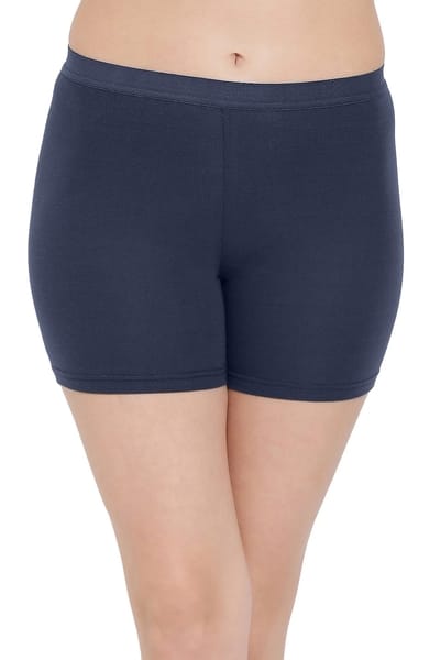 Clovia Mid Waist Boyleg Panty in Navy - Cotton