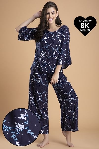 Womens wide discount leg pyjama sets