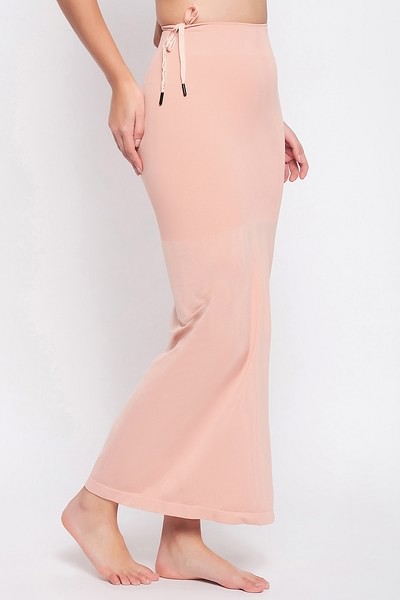 Buy Saree Shapewear Petticoat with Drawstring in Peach Colour