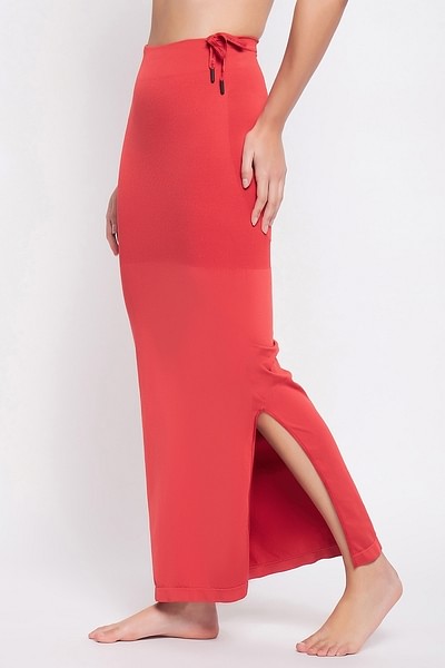 Buy CLOVIA Red Womens Solid Saree Shapewear
