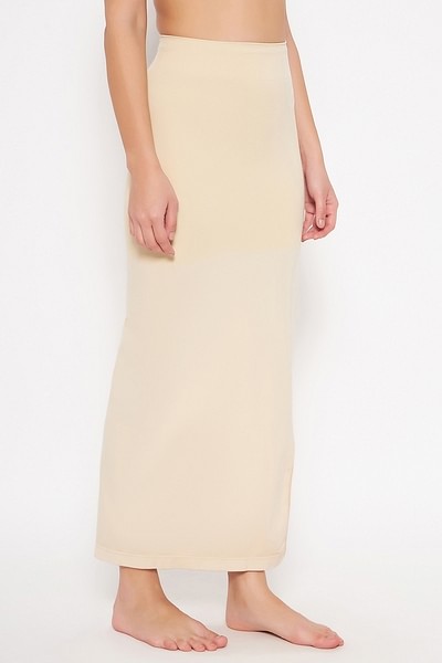 Clovia Women's Petticoat Style Saree Shapewear with Drawstring/Naada  (SW0048P07_Yellow_M)