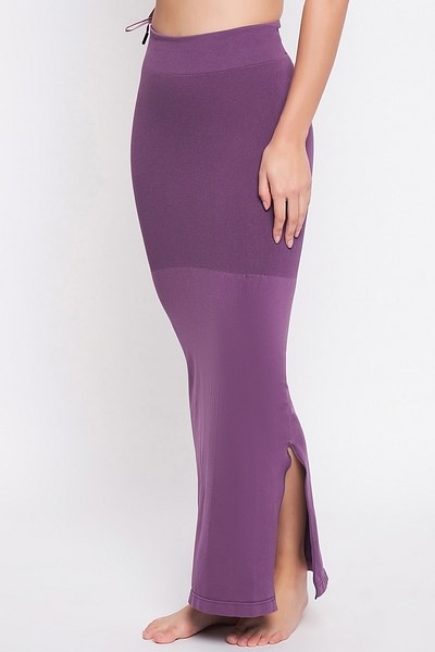 Purple lycra cotton saree shapewear - G3-WSP00029