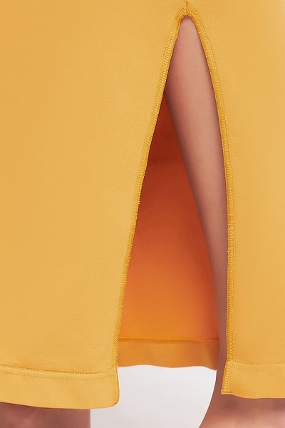 Saree Shapewear Petticoat with Drawstring in Yellow